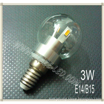 A40 E14 3W 360degree LED Globe Bulb, SAMSUNG LED Chips, 2700-6500K, CE&Rohs, 3 Years warranty